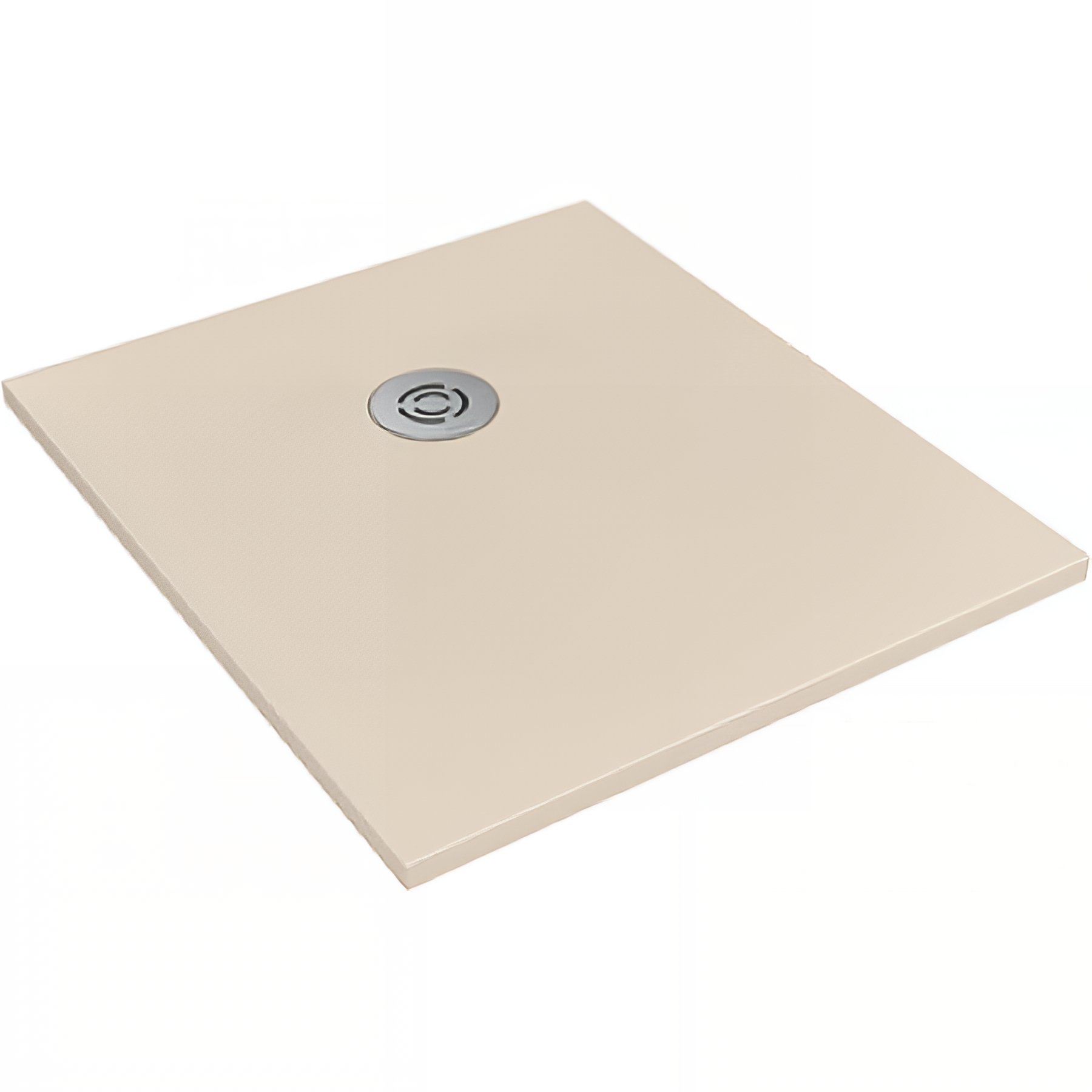 Receveur de douche en pierre naturelle découplable SANINDUSA STONIT Marina Plus 90x80 surface lisse anti dérapant C3 bonde offerte couleur beige