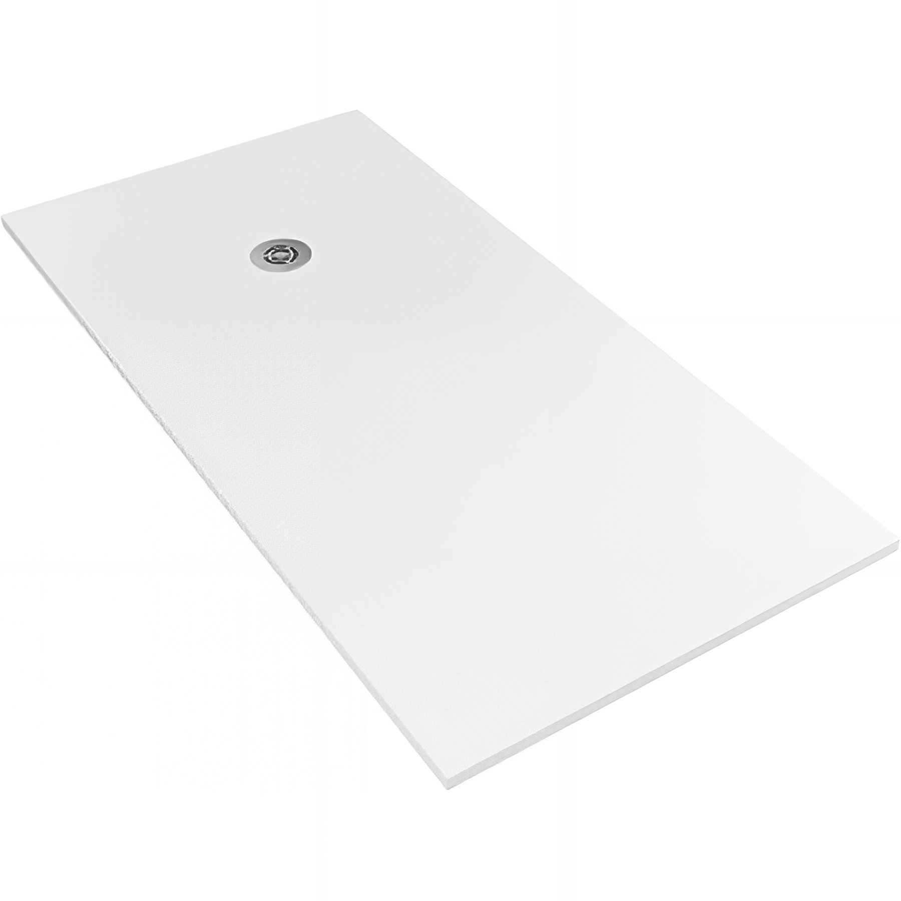 Receveur de douche en pierre naturelle découplable SANINDUSA STONIT Marina Plus 220x90 surface lisse anti dérapant C3 bonde offerte couleur blanc