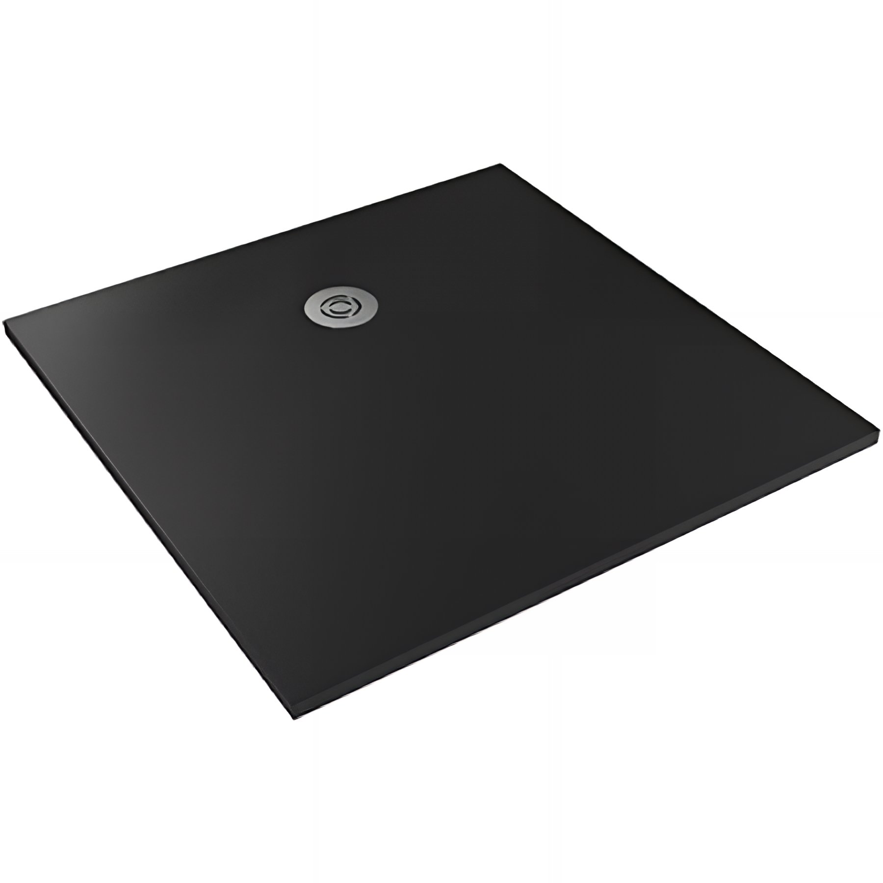 Receveur de douche en pierre naturelle découplable SANINDUSA STONIT Marina Plus 80x80 surface lisse anti dérapant C3 bonde offerte couleur noir