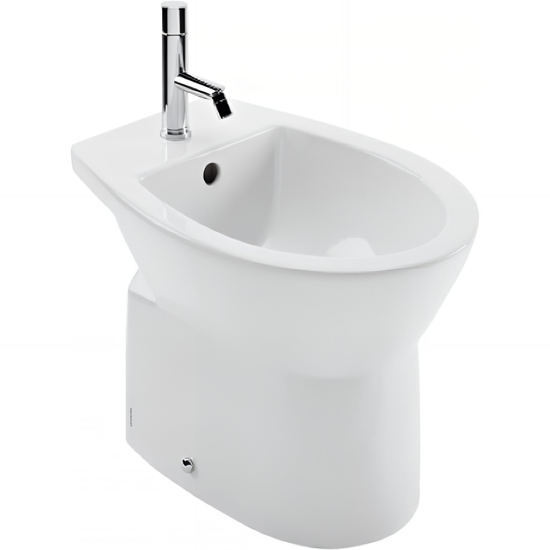 Bidet compact gain de place Easy céramique traditionnelle SANINDUSA a poser au sol couleur blanc    