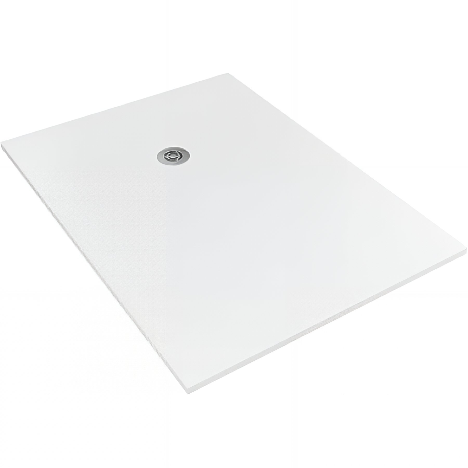 Receveur de douche en pierre naturelle découplable SANINDUSA STONIT Marina Plus 120x90 surface lisse anti dérapant C3 bonde offerte couleur blanc