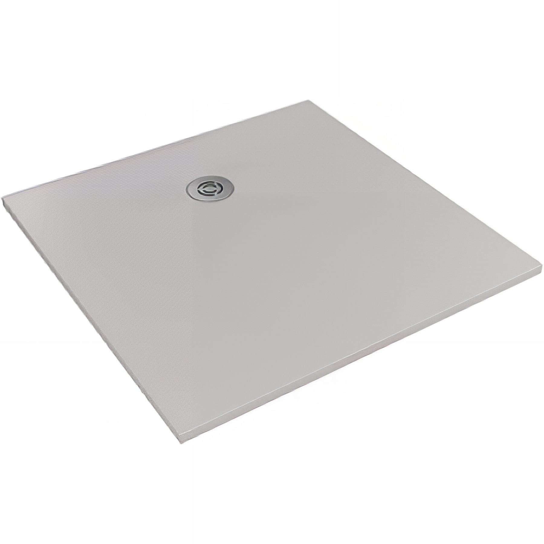 Receveur de douche en pierre naturelle découplable SANINDUSA STONIT Marina Plus 80x80 surface lisse anti dérapant C3 bonde offerte couleur gris