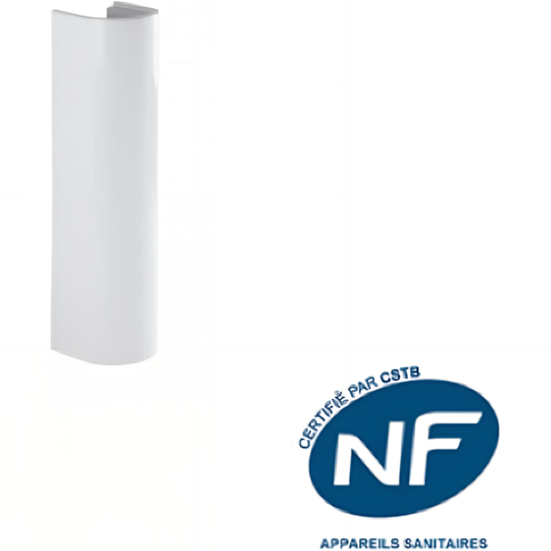 Colonne de lavabo céramique traditionnelle SANINDUSA NF Easy couleur blanc
