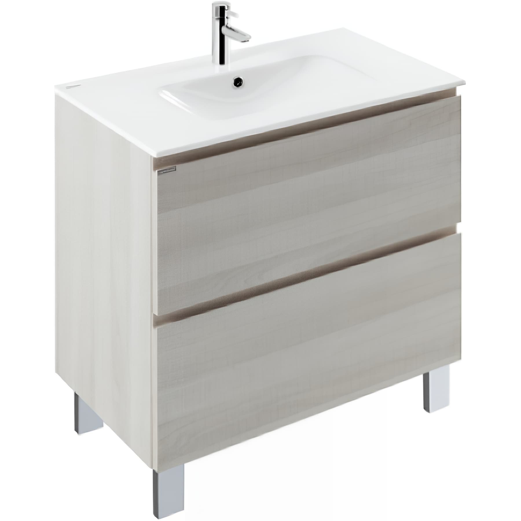 Meuble salle de bains Area 80 avec deux tiroirs couleur beige texture