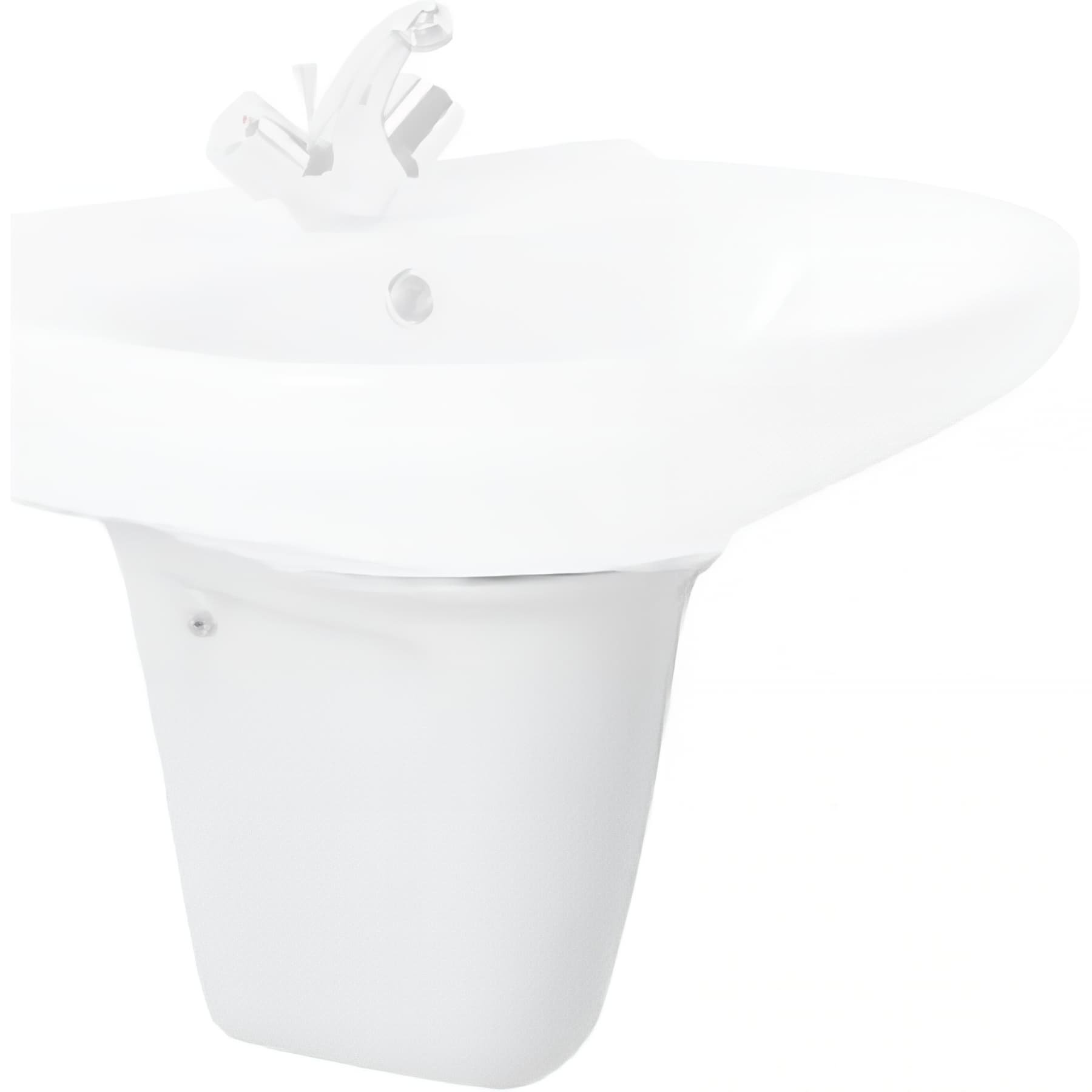 Demi colonne de lavabo céramique SANINDUSA Aveiro couleur blanc    