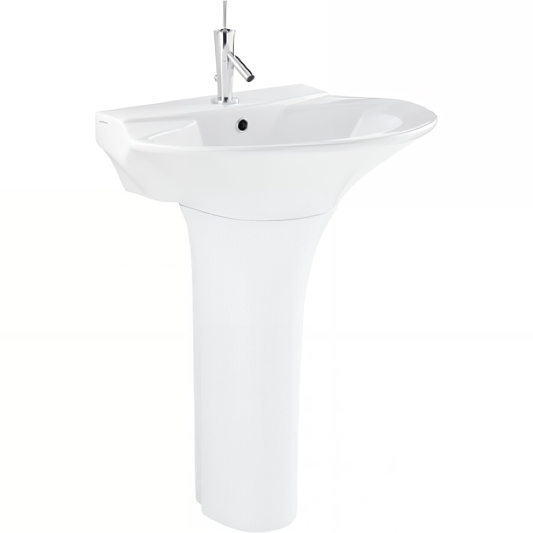Lavabo 55cm mural céramique traditionnelle SANINDUSA Aveiro Jade couleur blanc