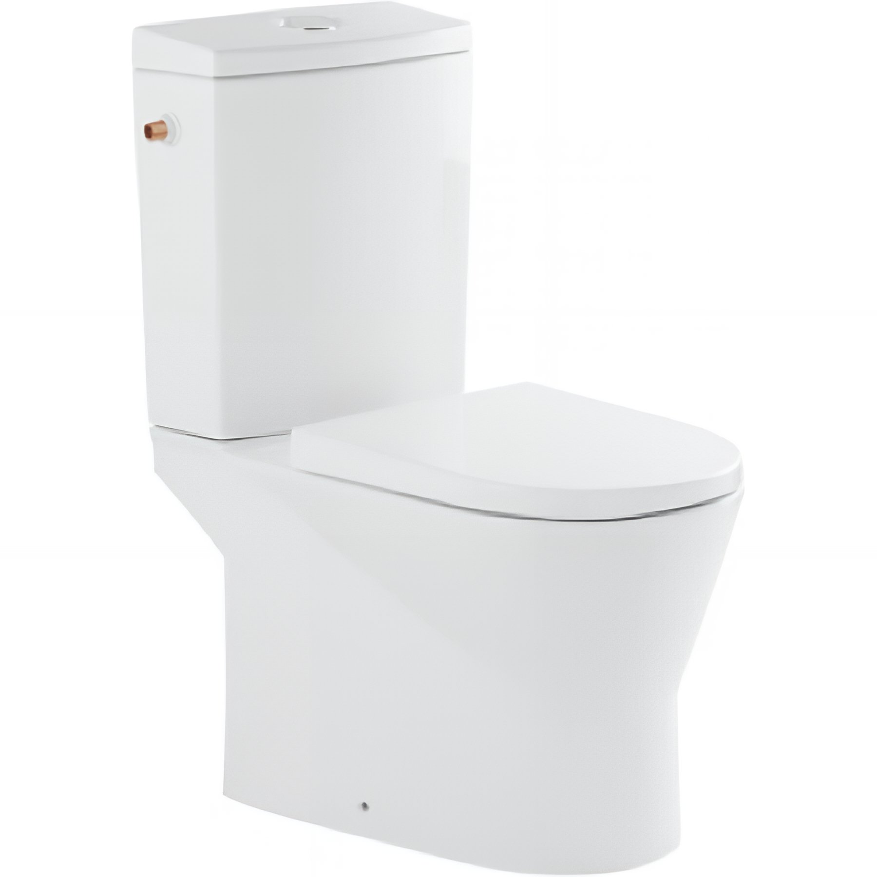 Pack WC céramique traditionnelle SANINDUSA UrbY 65 caréné évacuation par dessous alim. chasse d'eau par le côté couleur blanc