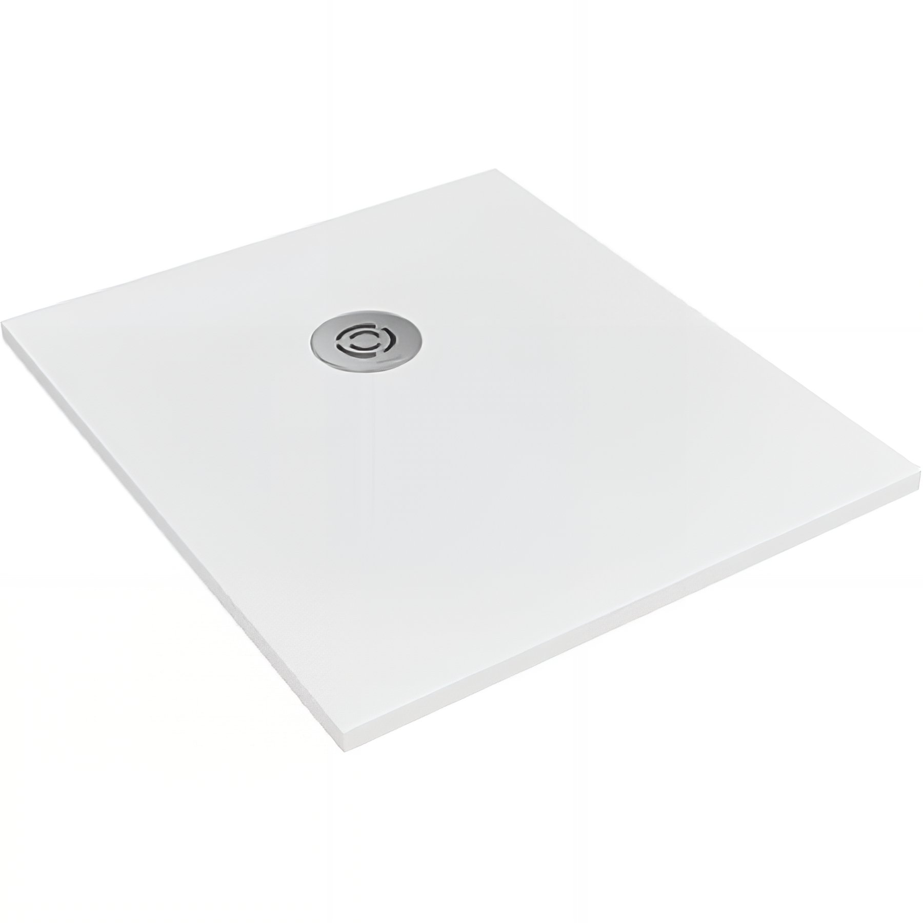 Receveur de douche en pierre naturelle découplable SANINDUSA STONIT Marina Plus 90x80 surface lisse anti dérapant C3 bonde offerte couleur blanc