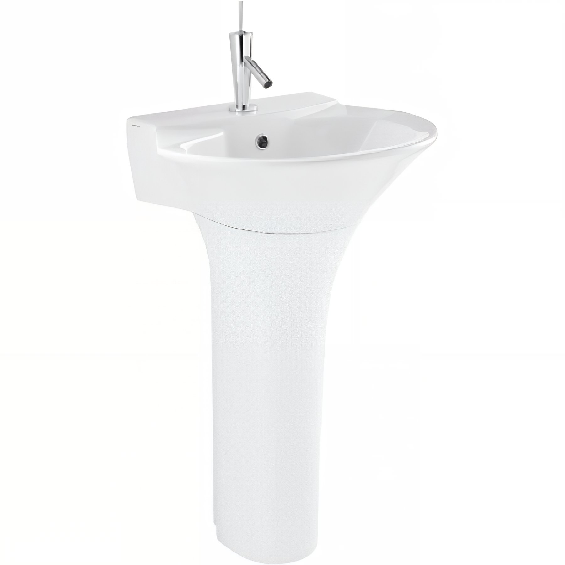 Demi colonne de lavabo Jade céramique traditionnelle SANINDUSA couleur blanc