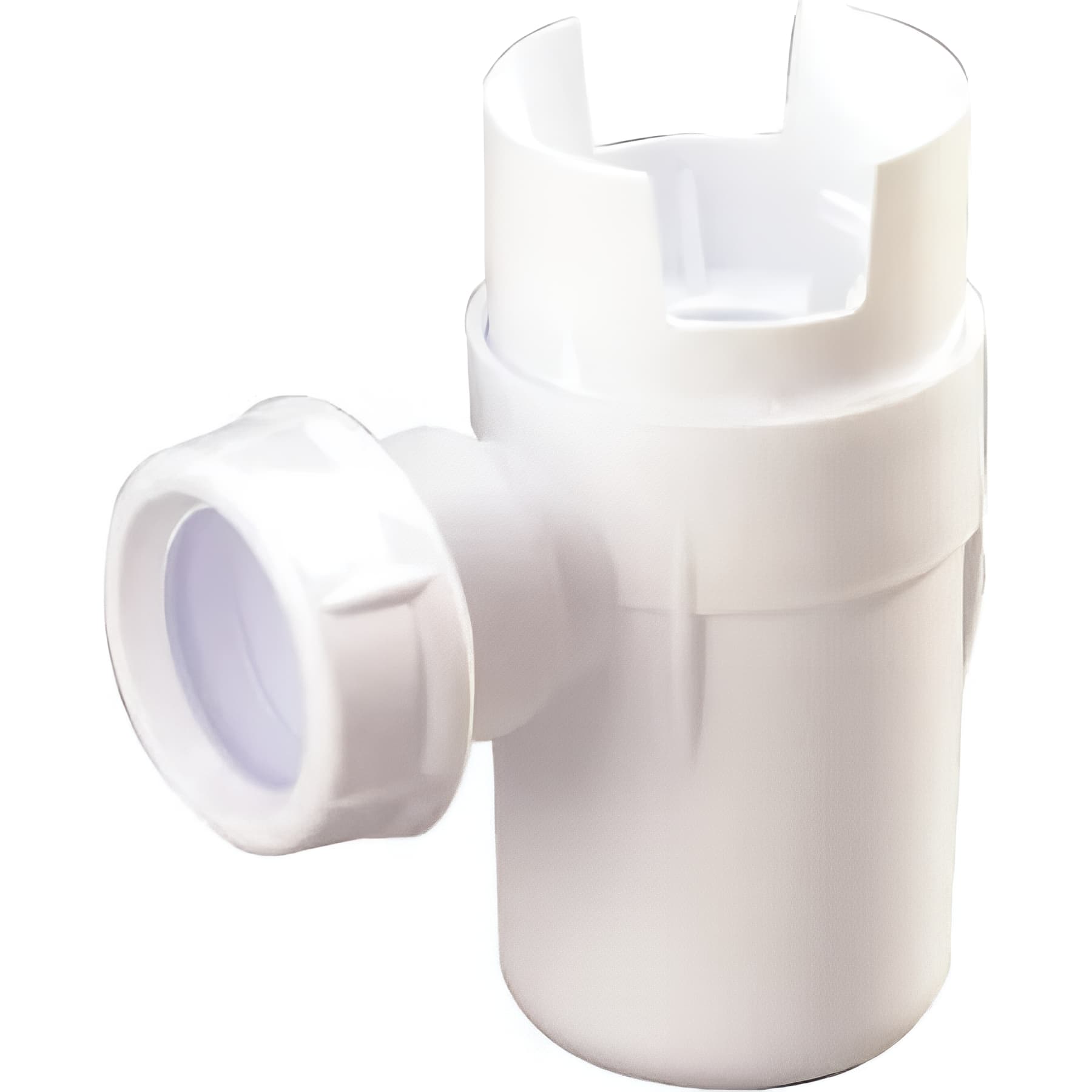 Siphon PVC pour groupe de sécurité, femelle 1″, sortie joint conique ø 32.