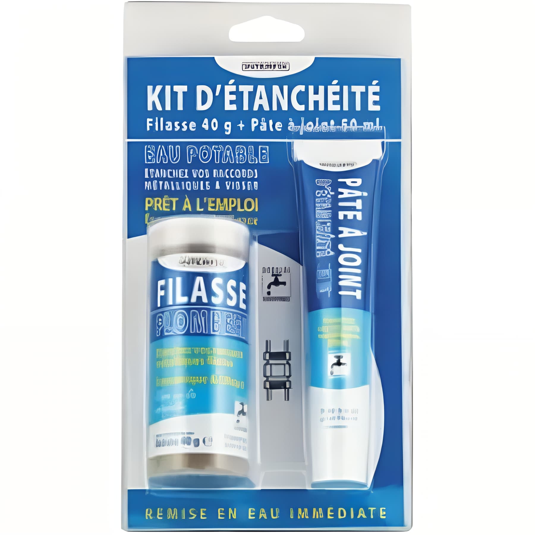 Filasse et pâte à joint étanchéité pour raccords filetés plomberie chauffage