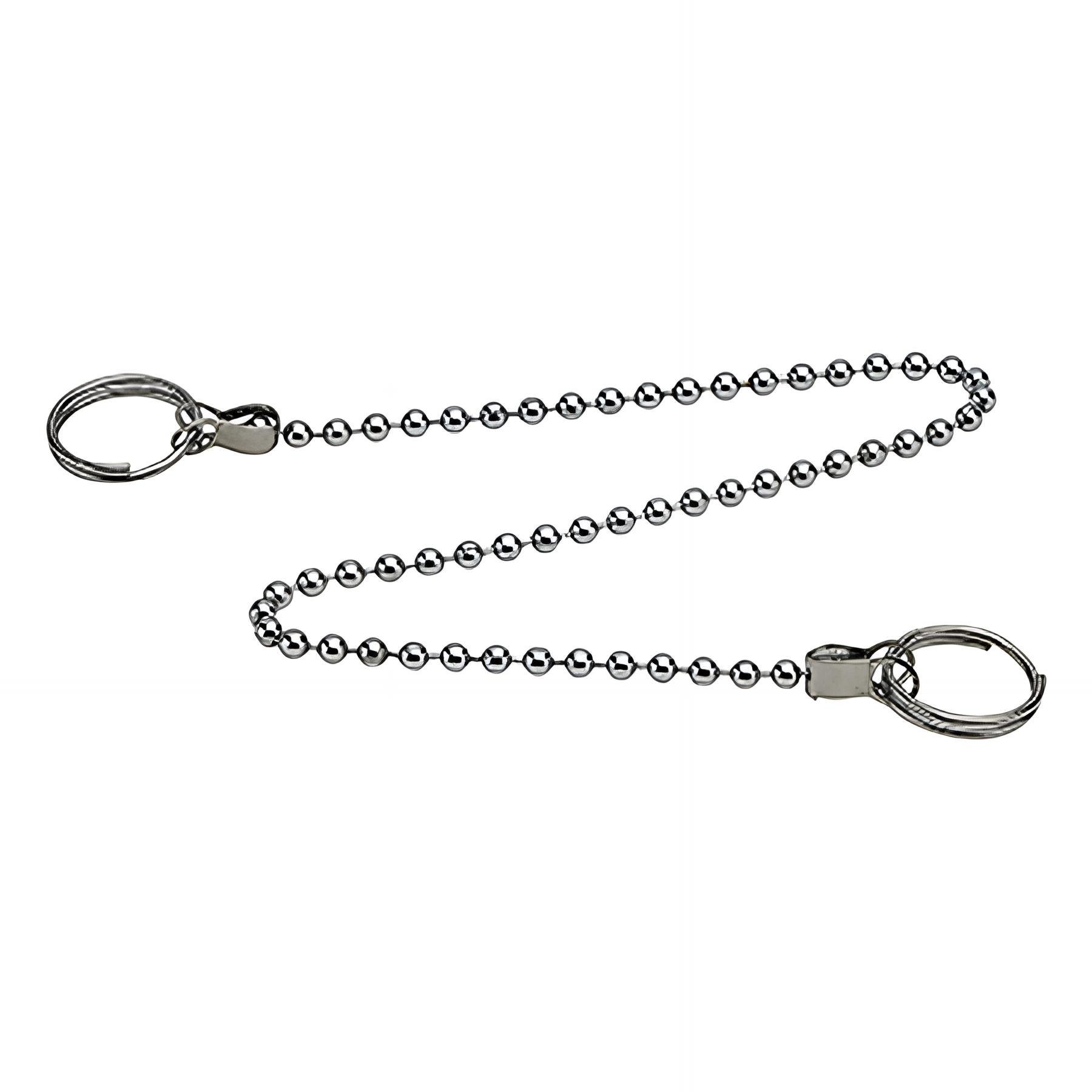 Chaînette perlée acier inoxydable Ø3,2x250mm, avec anneaux brisés