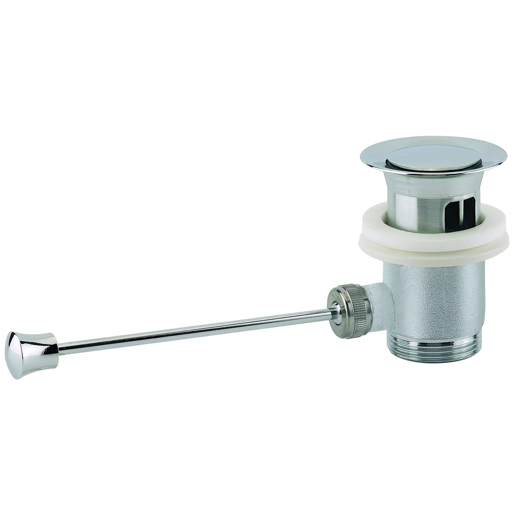 Bonde automatique pour lavabo,nickel mat,sans tirette verticale,serrage 40 à 48
