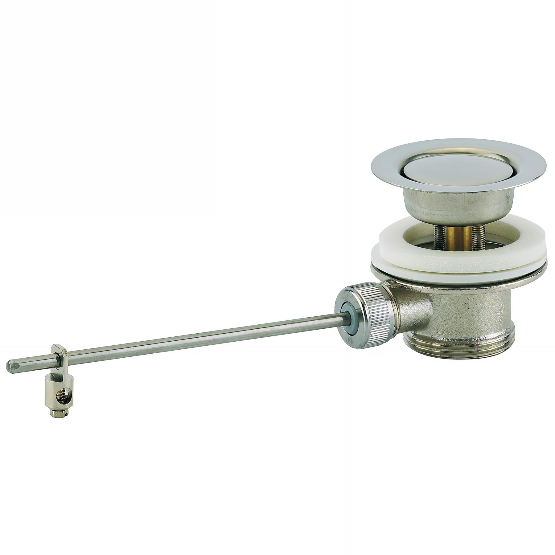 Bonde lavabo automatique laiton mat, sans tirette verticale, serrage 35 à 55mm