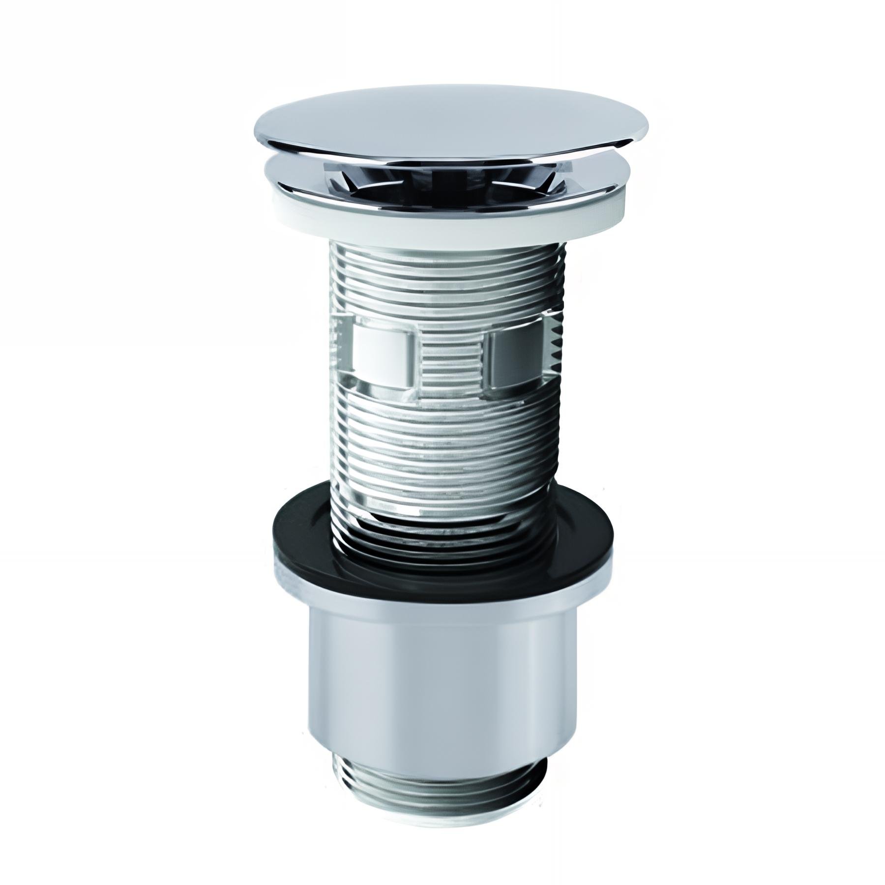 Bonde universelle digiclic ou fixe,H. 100mm,clapet inox,corps ABS chromé