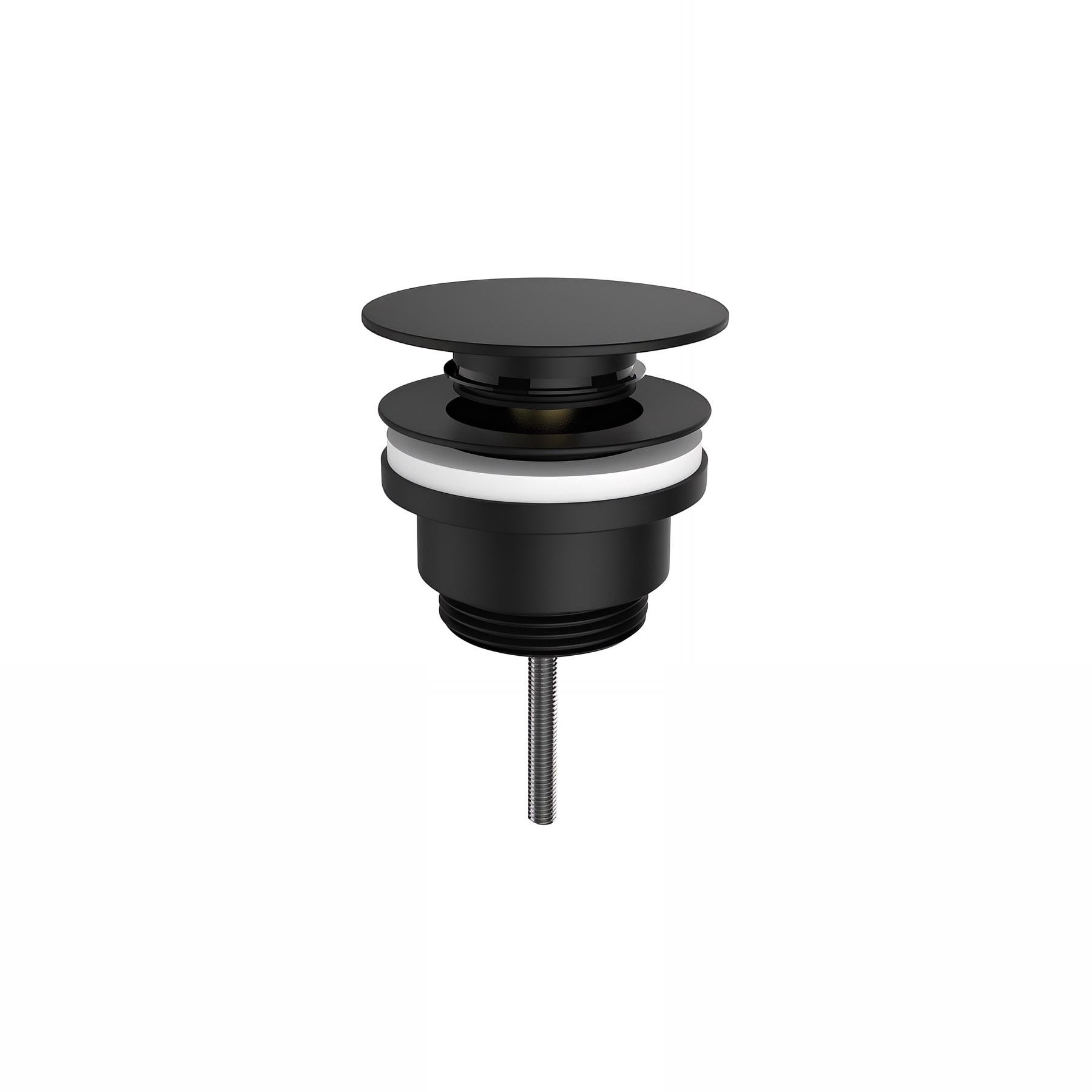 Bonde universelle lavabo digiclic, laiton mat noir, H. 116mm serrage 10 à 80 mm