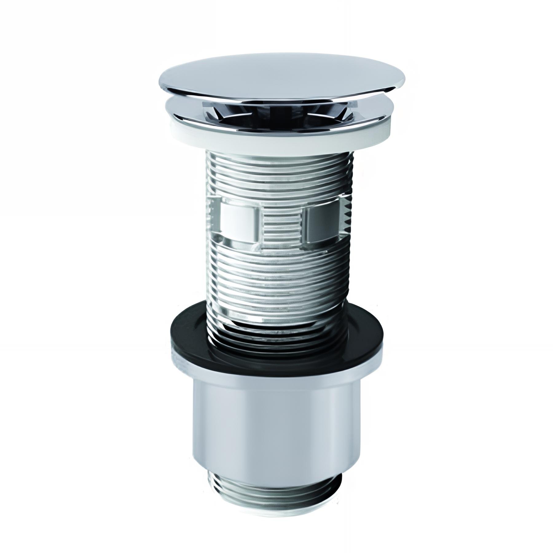 Bonde universelle digiclic ou fixe,H.100mm,clapet laiton chromé,corps ABS chromé
