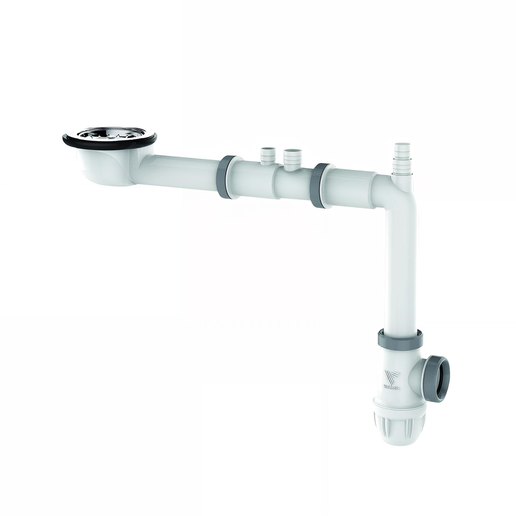 Vidage gain d'espace TBXP, pour évier 1 cuve Ø90mm, H. 65mm, sans trop-plein