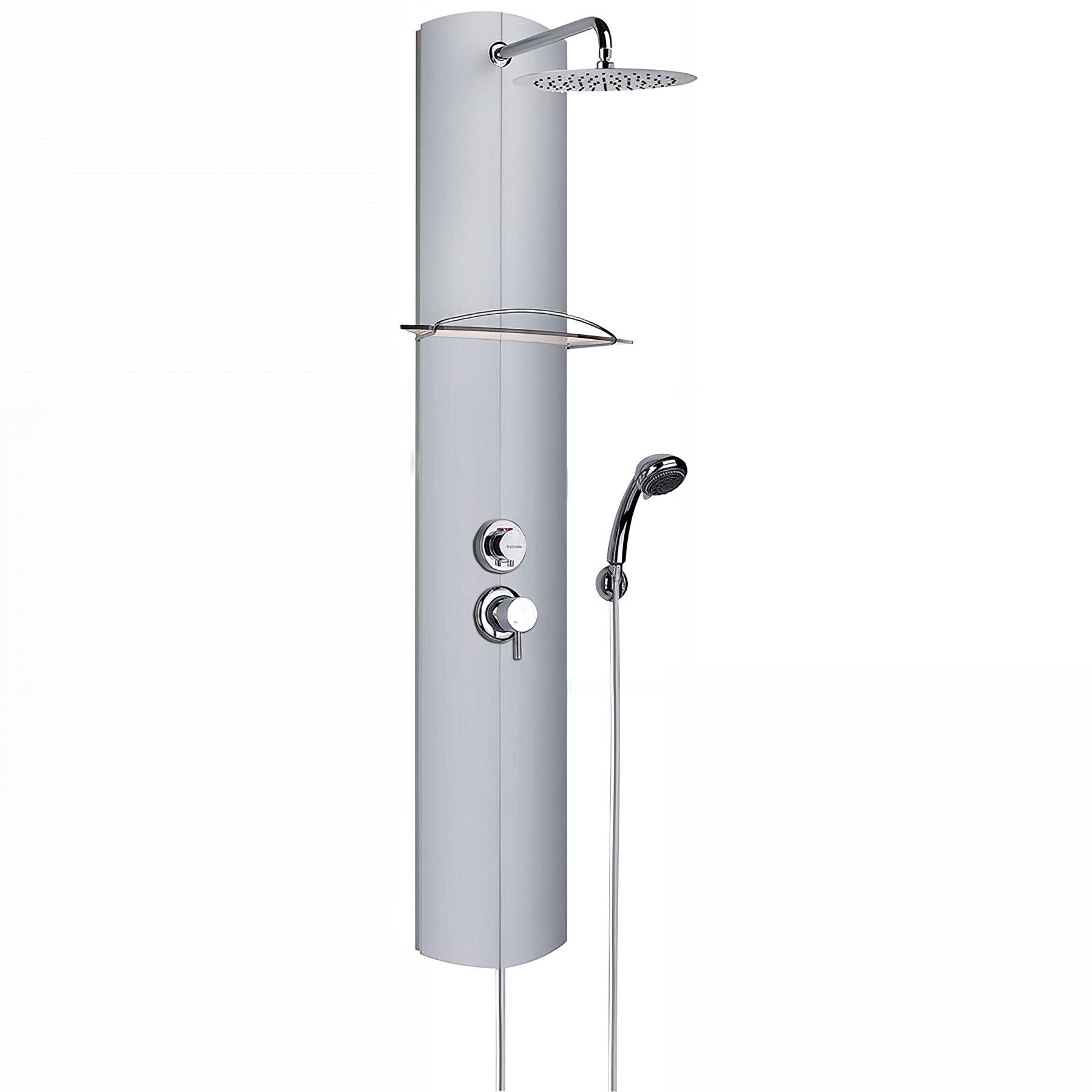 Colonne de douche TOTMY ALU, rangement, robinetterie thermostatique