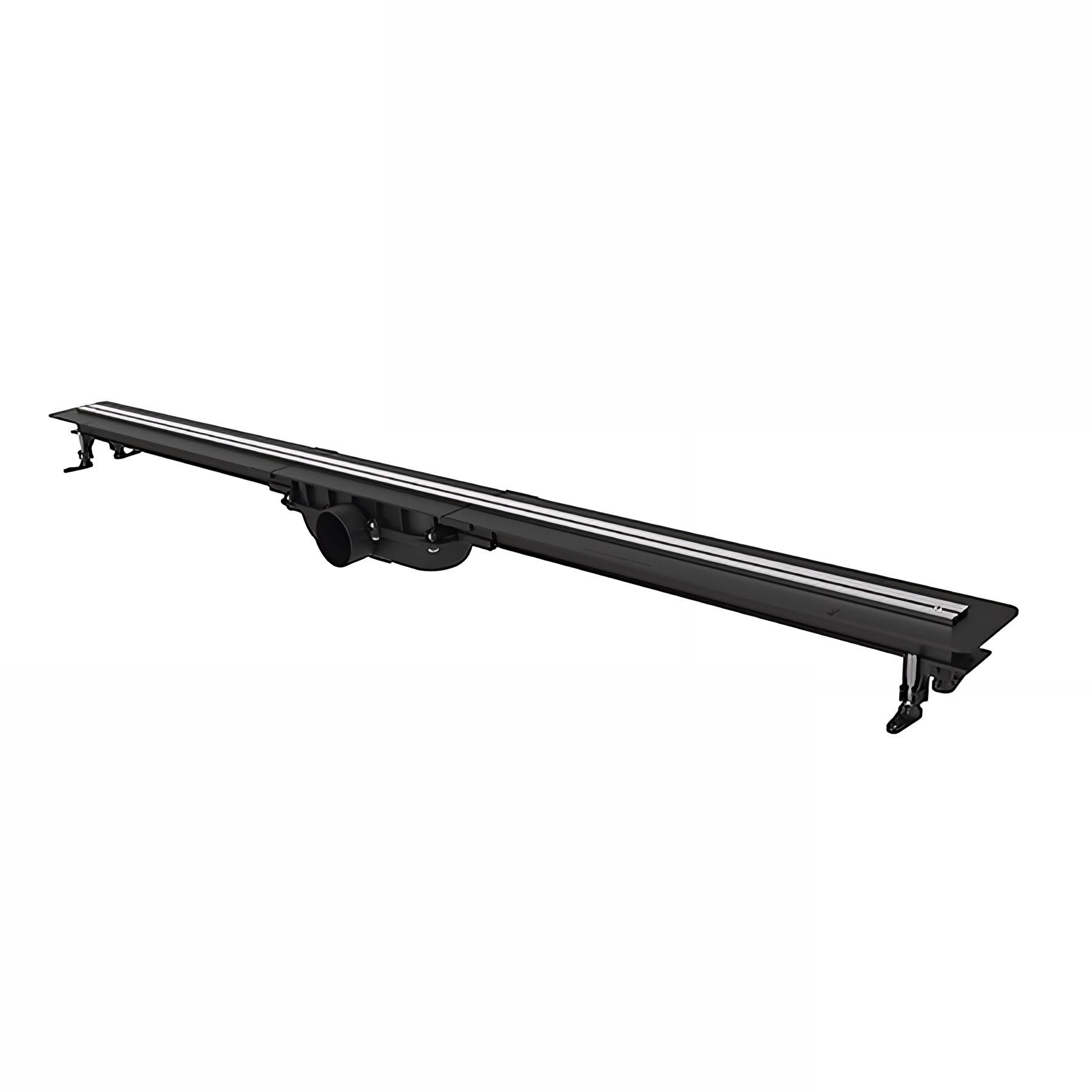 Caniveau de douche PANAMA extra-plat, H. 66mm, réglable 400-1200, sortie Ø50mm
