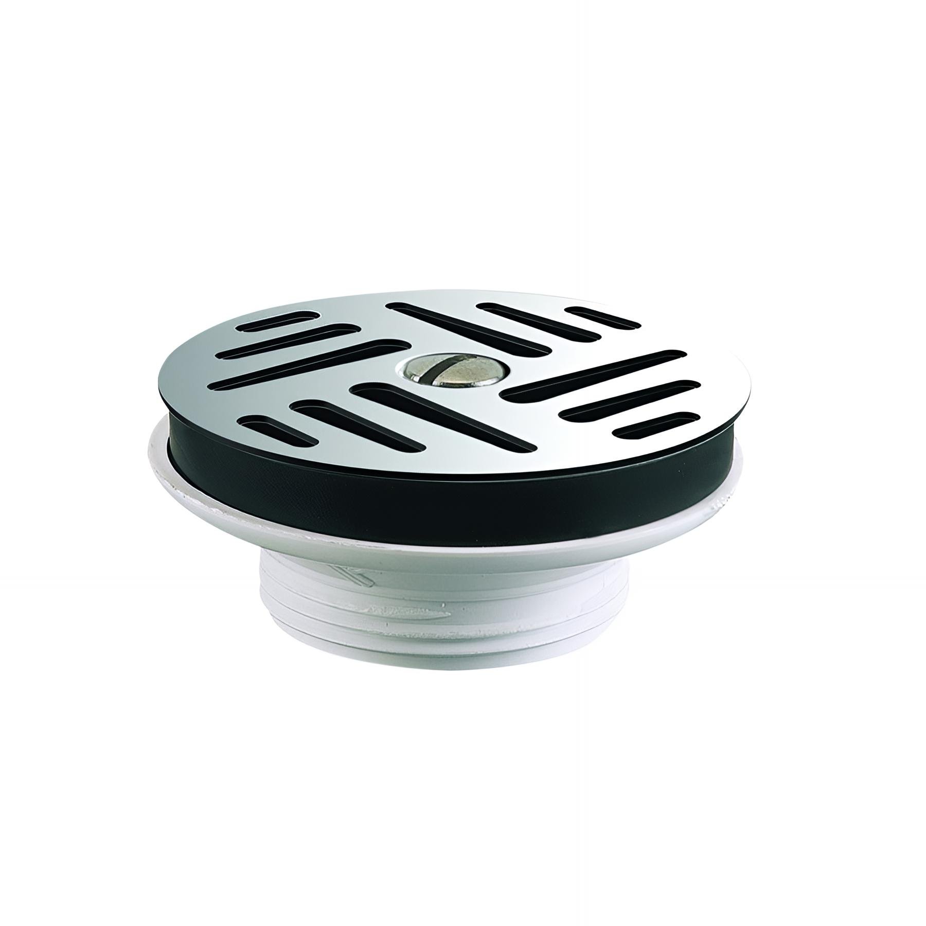 Bonde lavabo écoulement libre, grille inox Ø63mm, serrage 0 à 55mm