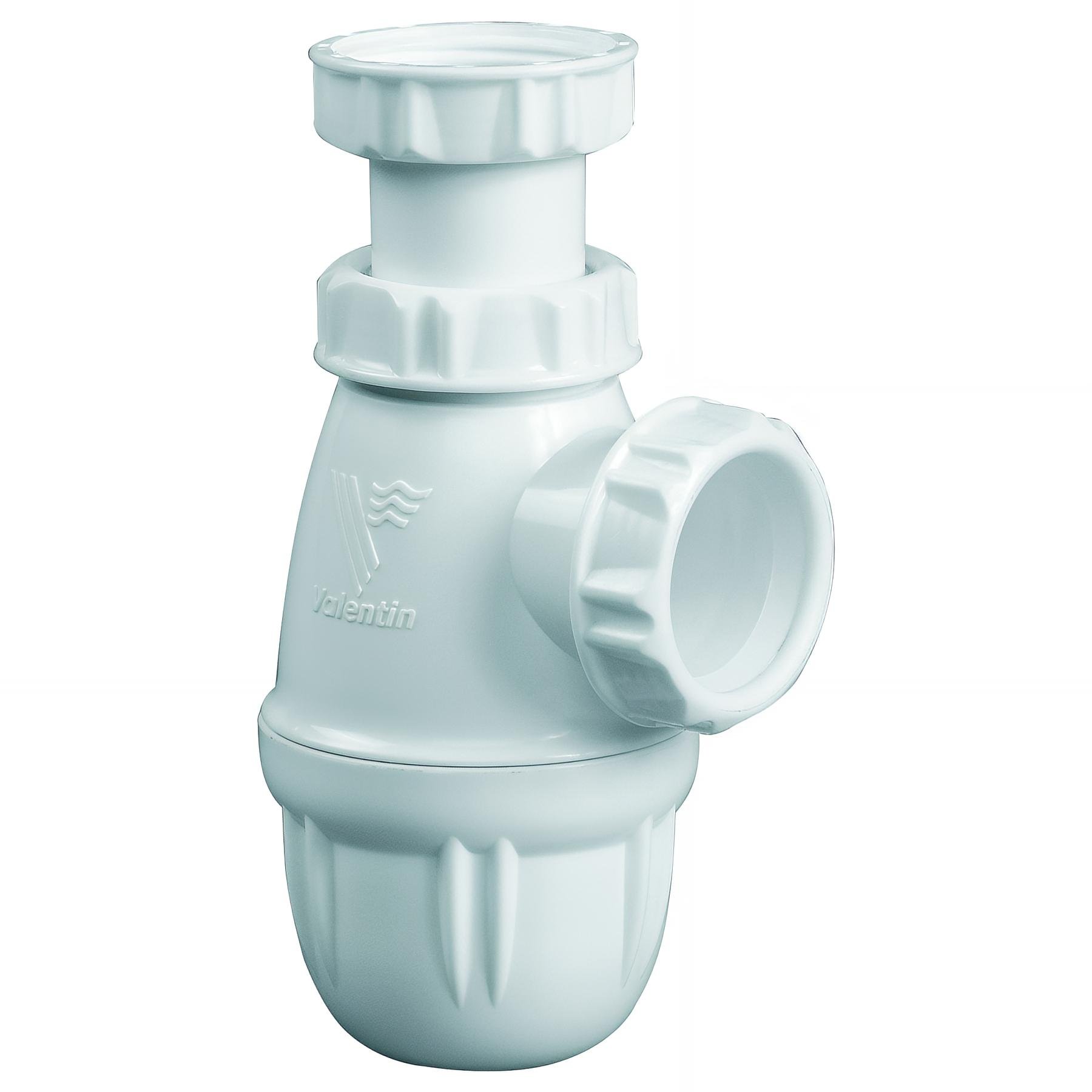 Siphon lavabo plastique, réglable 50/106mm, entrée 1''1/4, sortie Ø32mm
