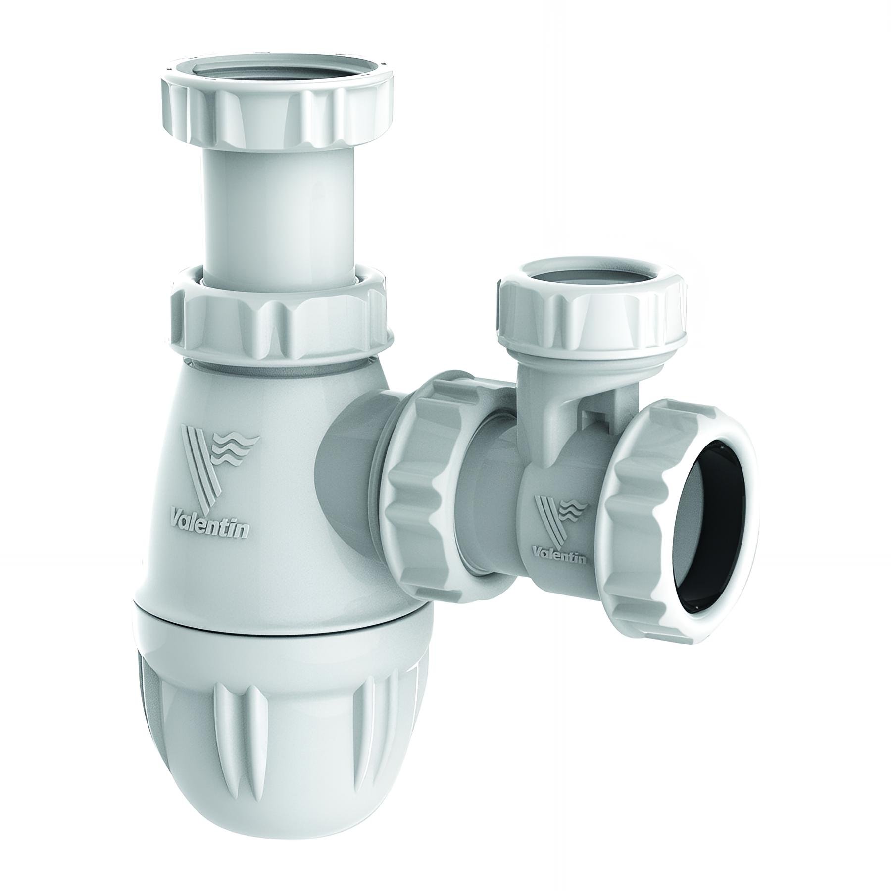 Siphon lavabo plastique anti-vide,réglable 50/106mm,entrée 1''1/4,sortie Ø32mm