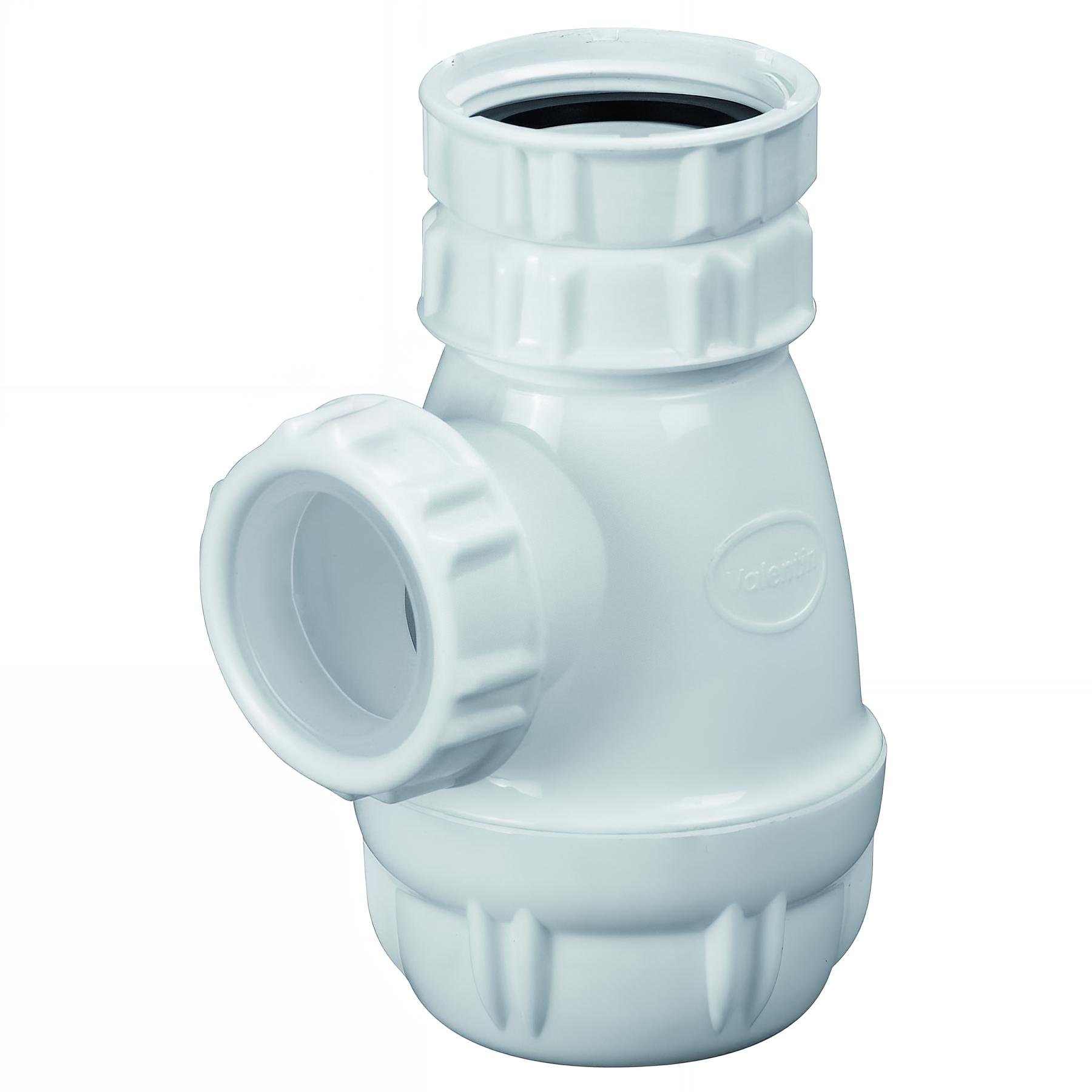 Siphon bidet plastique, réglable 50/106mm, sortie Ø32mm, débit : 51 l/mn