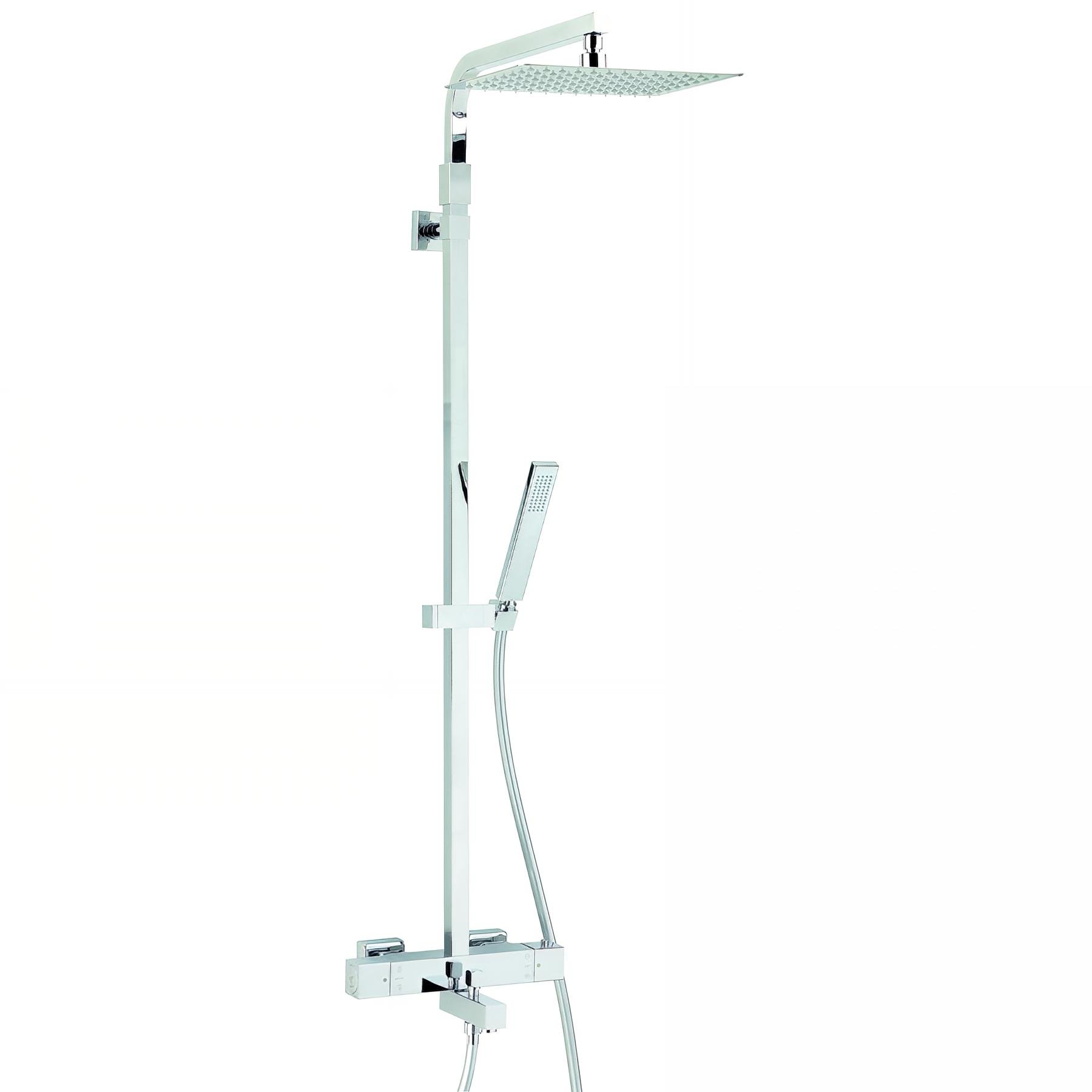 Combiné bain-douche TOUAREG 300x300, robinetterie thermostatique, sans tablette