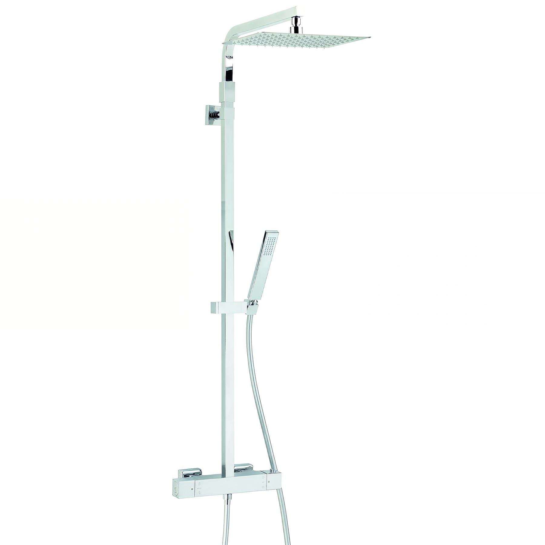 Combiné de douche TOUAREG 300x300, robinetterie thermostatique, sans tablette