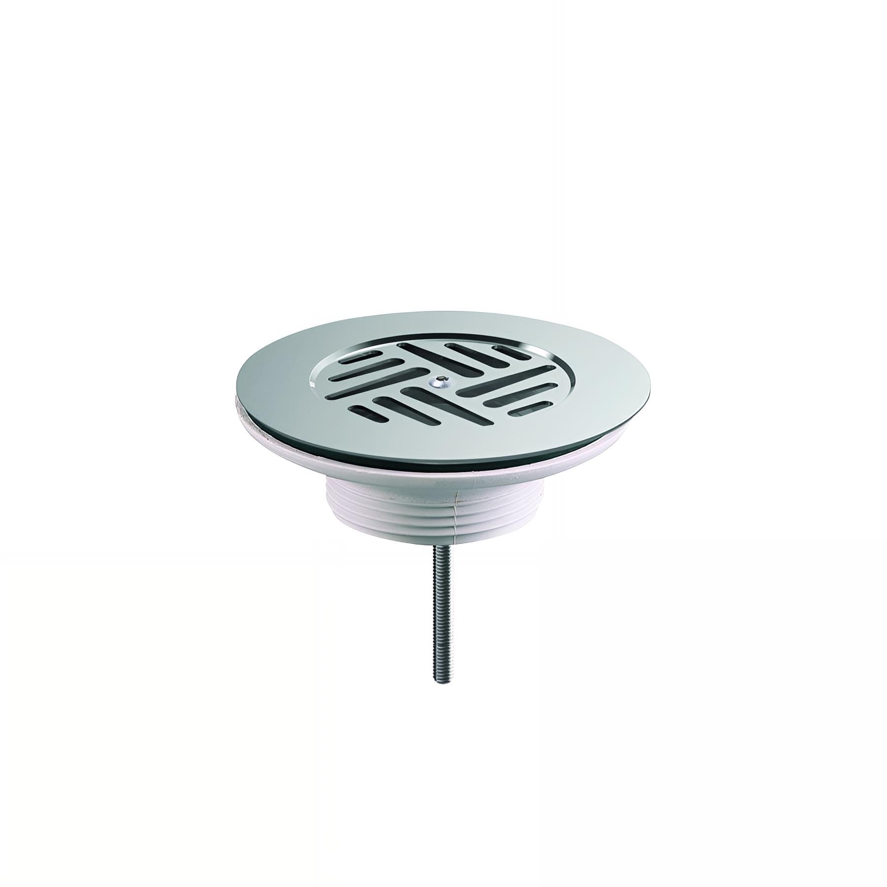 Bonde évier Ø60mm, grille inox, serrage 0 à 55mm
