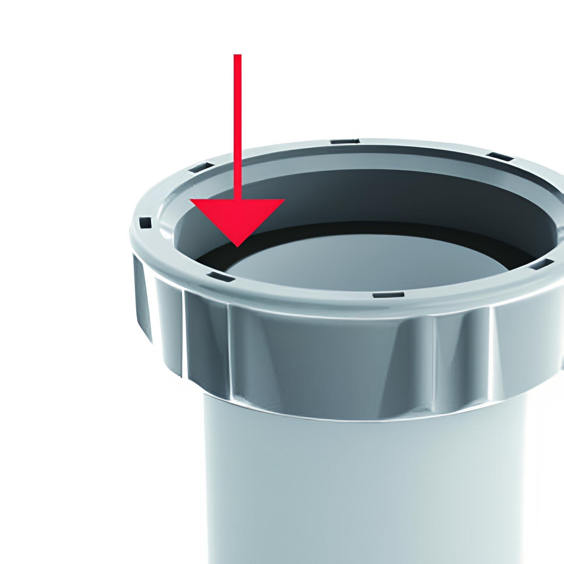 Siphon évier bi-matière avec joints intégrés CONNECTIC, réglable de 59 à 105mm