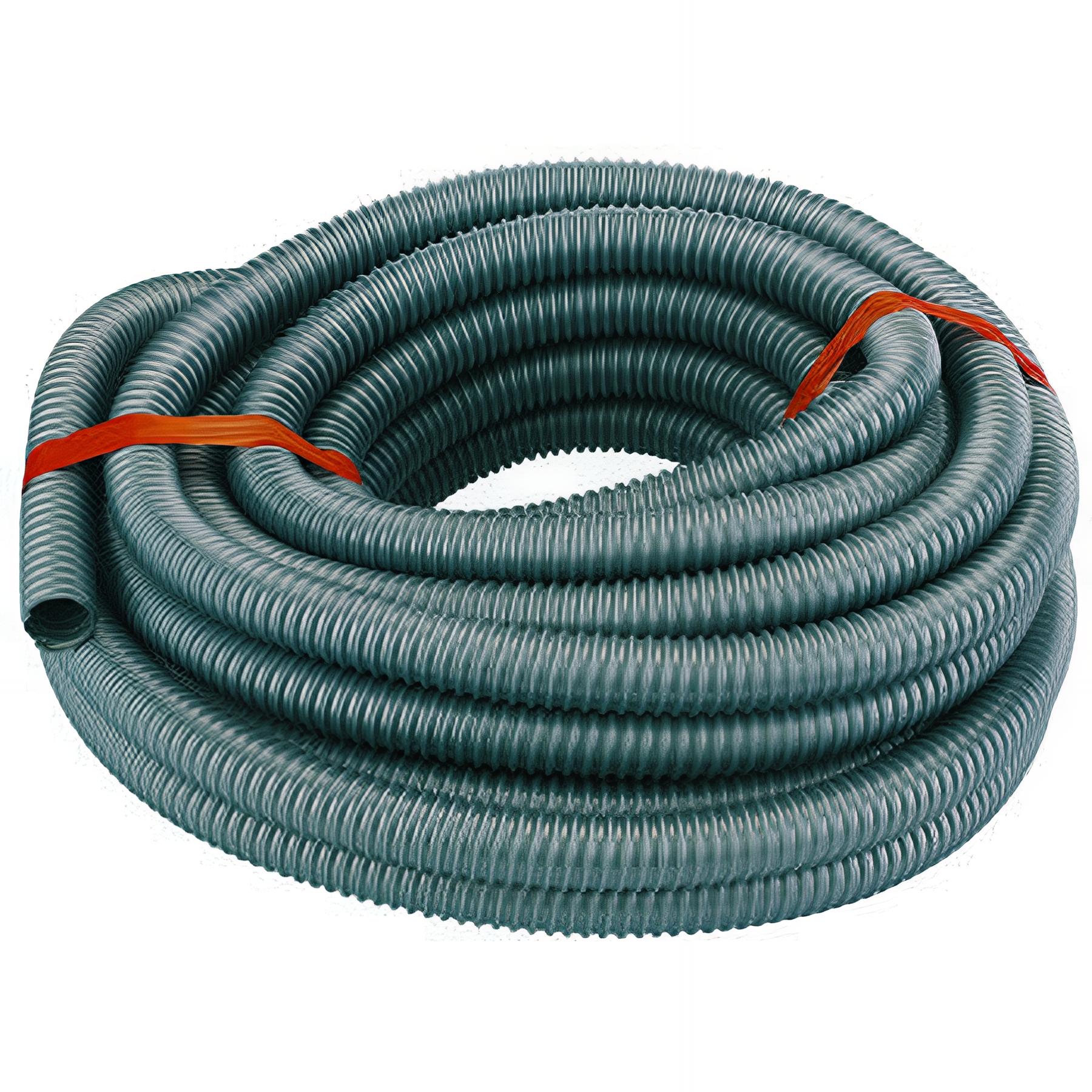 Flexible évacuation armé PVC gris, Ø32mm, livré en couronne L. 20m