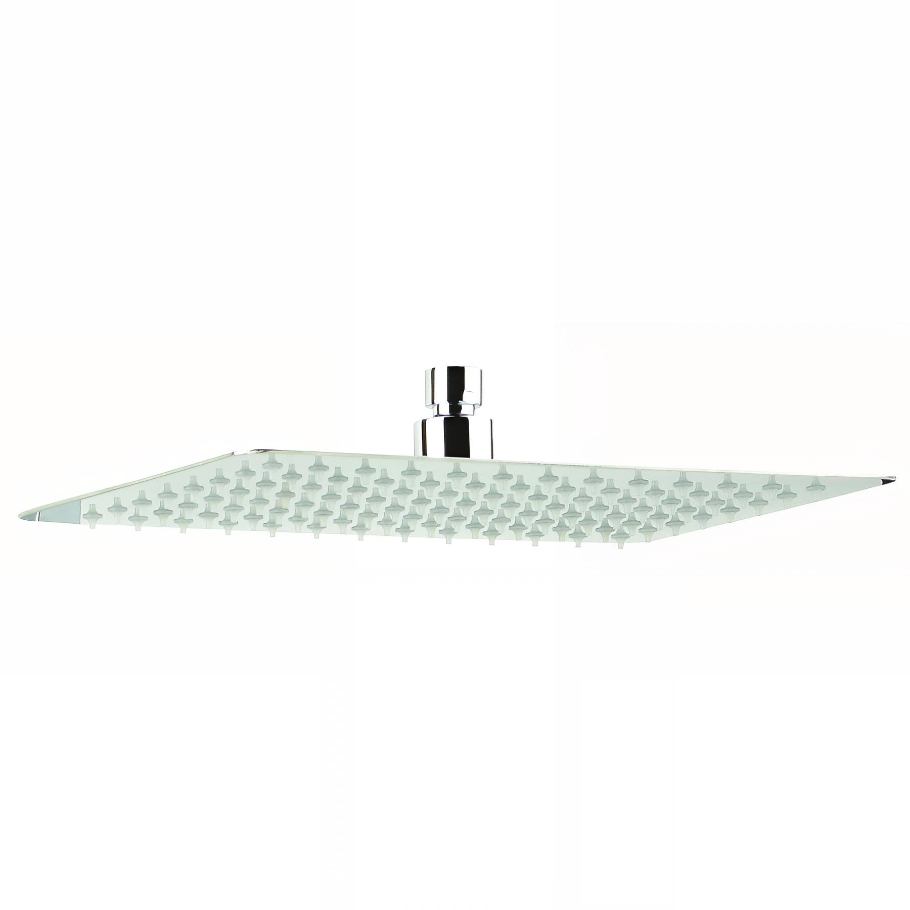 Pomme haute inox 200x200mm, système anti-calcaire, ultra-fine