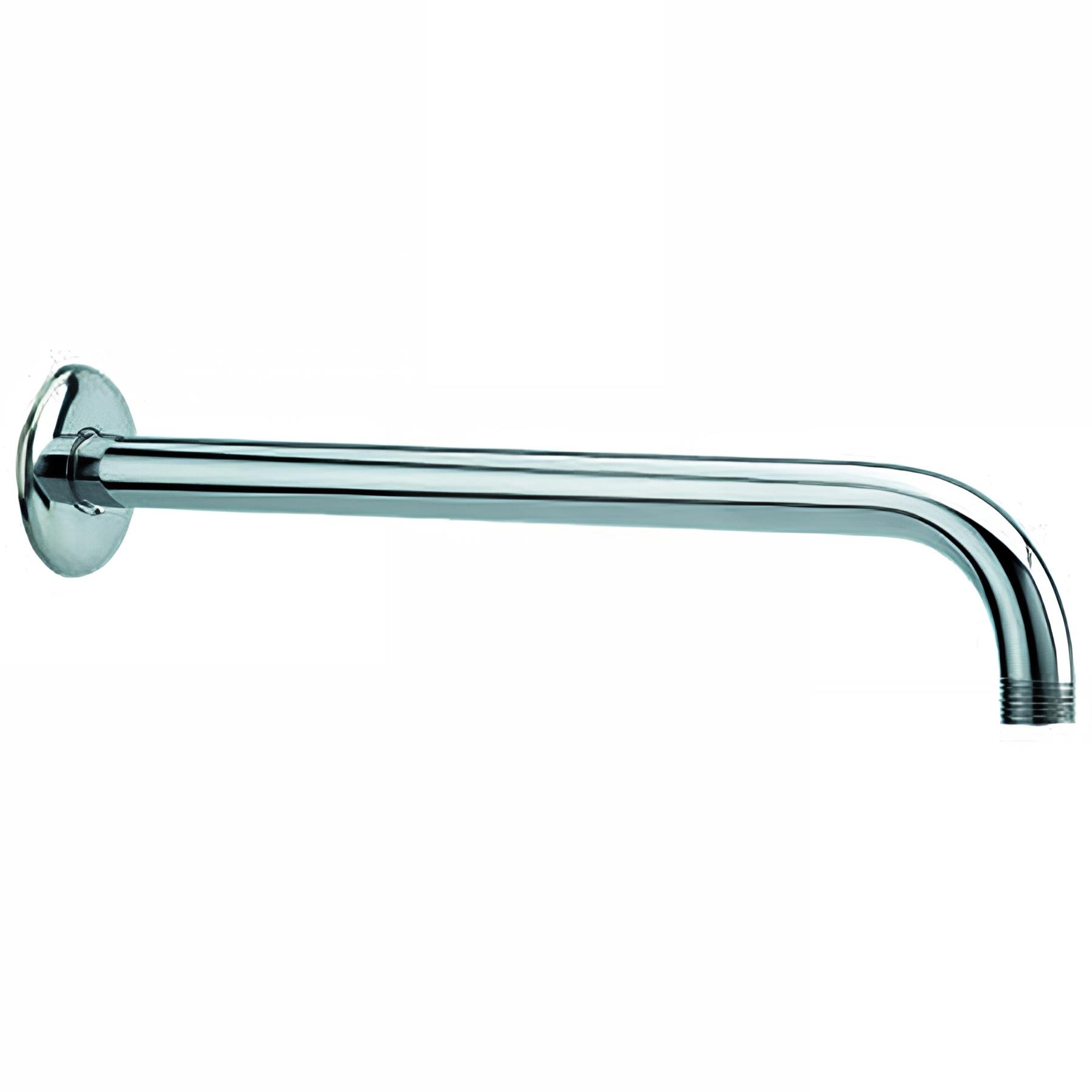 Bras de douche à encastrer laiton chromé, L. 350mm, rosace Ø38mm