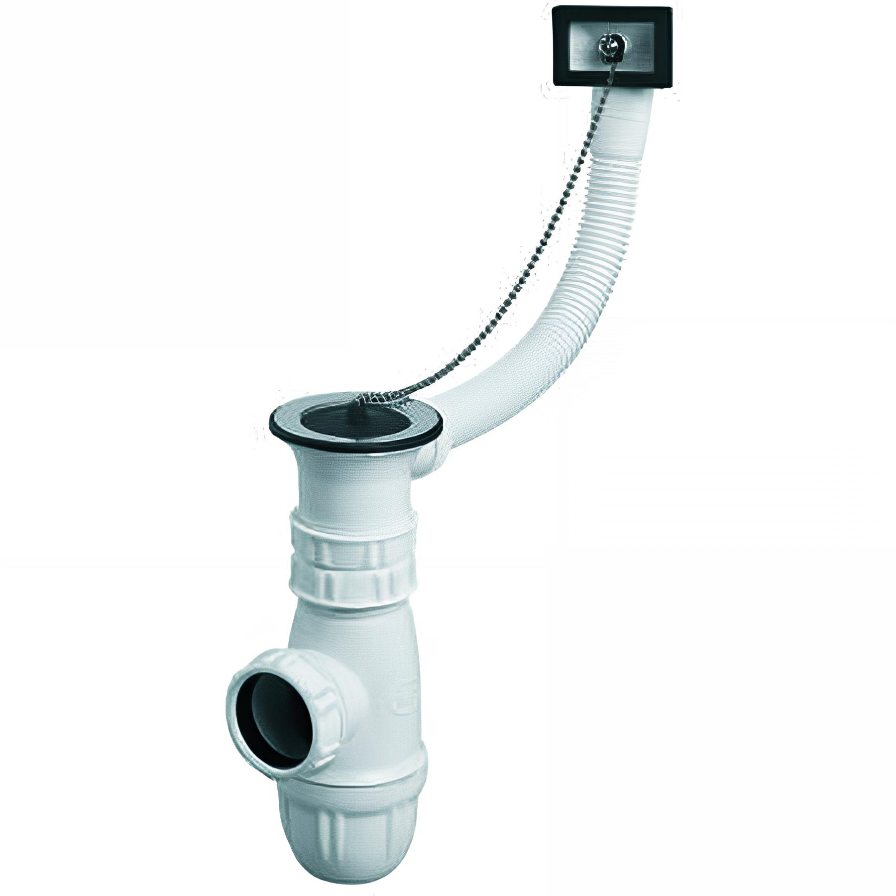 Equipement évier 1 cuve Ø50mm à bouchon, serrage 0 à 18mm, avec trop-plein