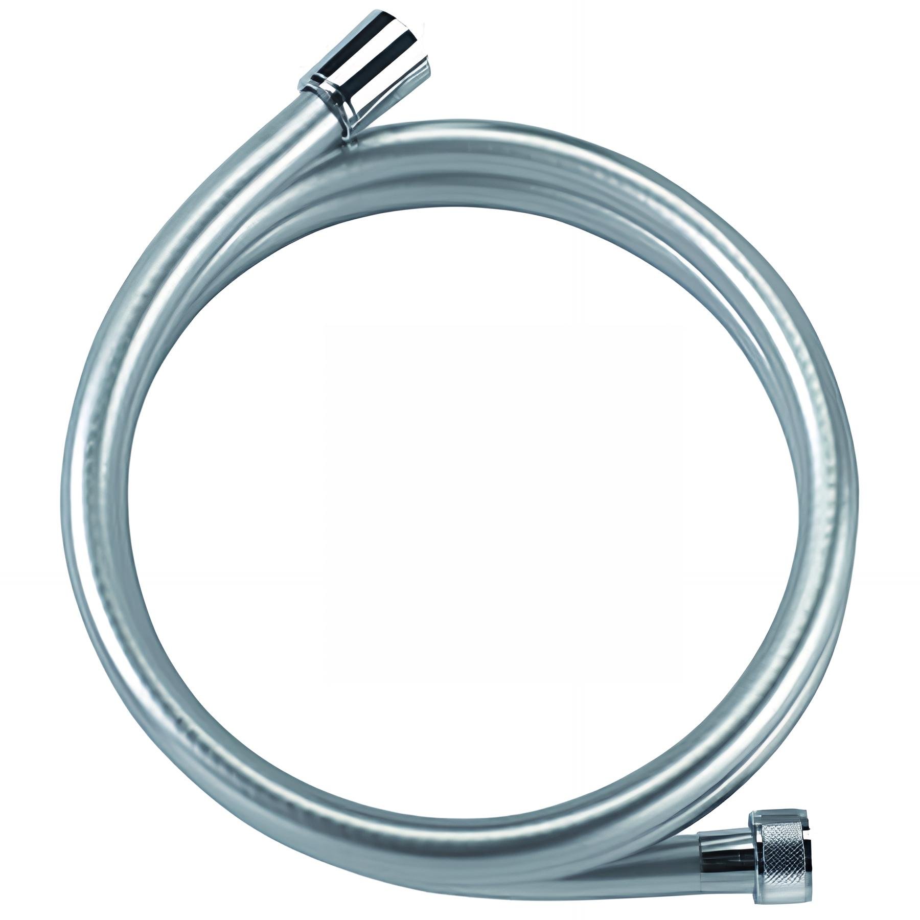 Flexible de douche PVC effet métal  2m, haute résistance, écrou tournant, NF