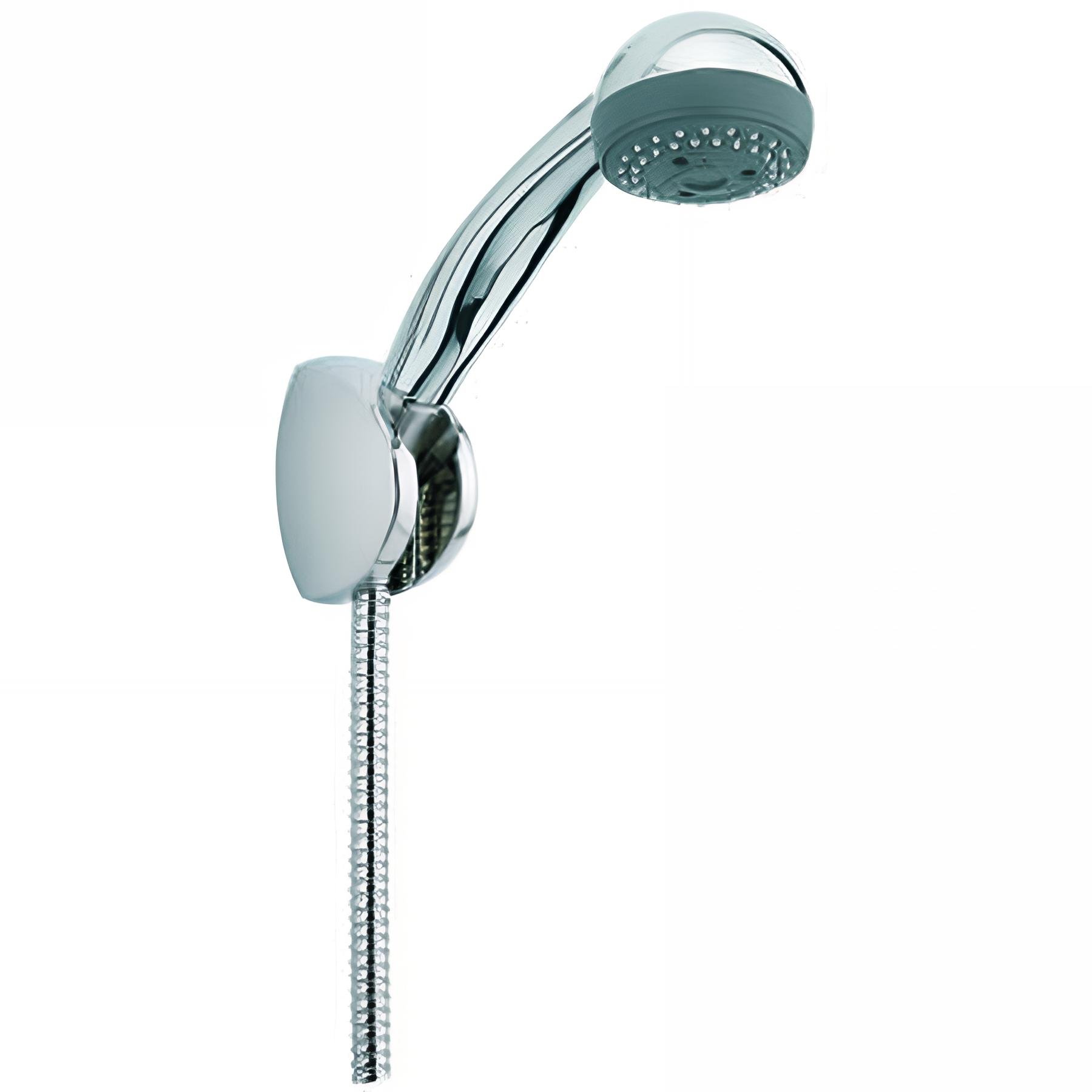 Kit de douche 2 jets MUTINE, flexible laiton DA 1,50m, support mural 3 positions