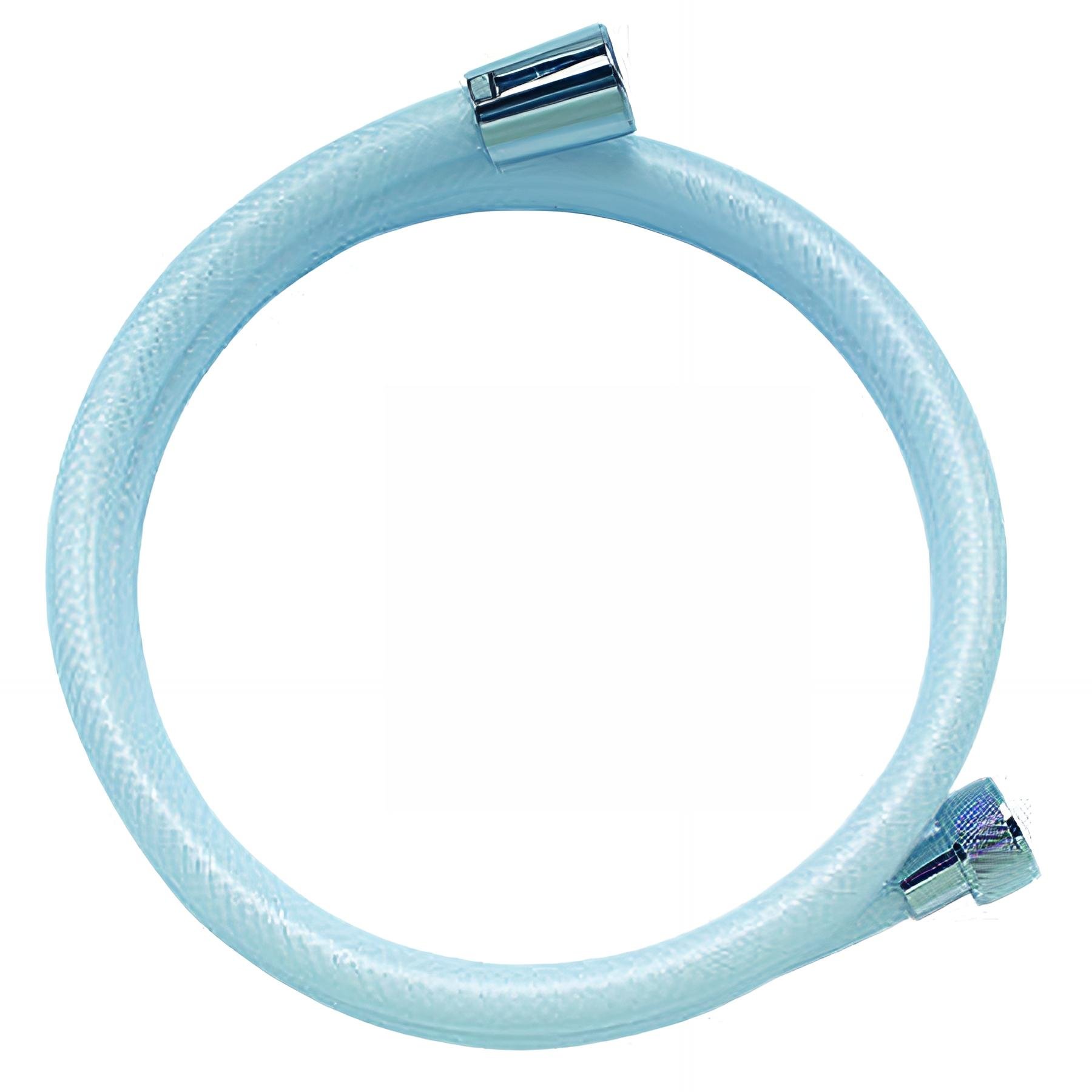 Flexible de douche PVC armé blanc 1,50m