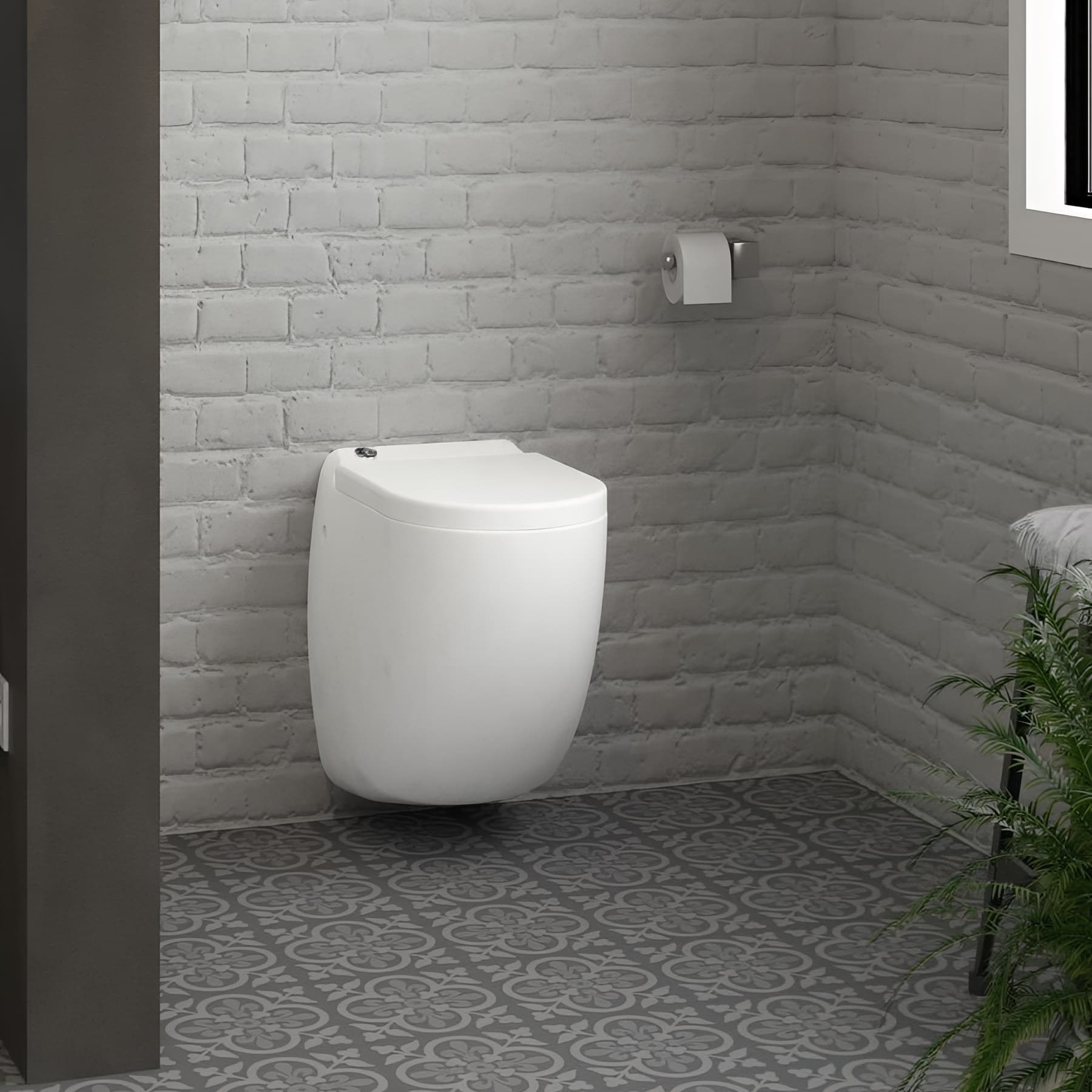 W40 Silence Cuvette suspendue broyeur intégré châssis universel